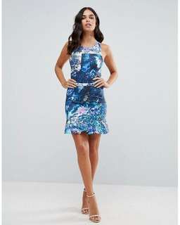 Talulah Lilac Bloom Printed Mini Dress size 6 for rent on The Volte - image 1