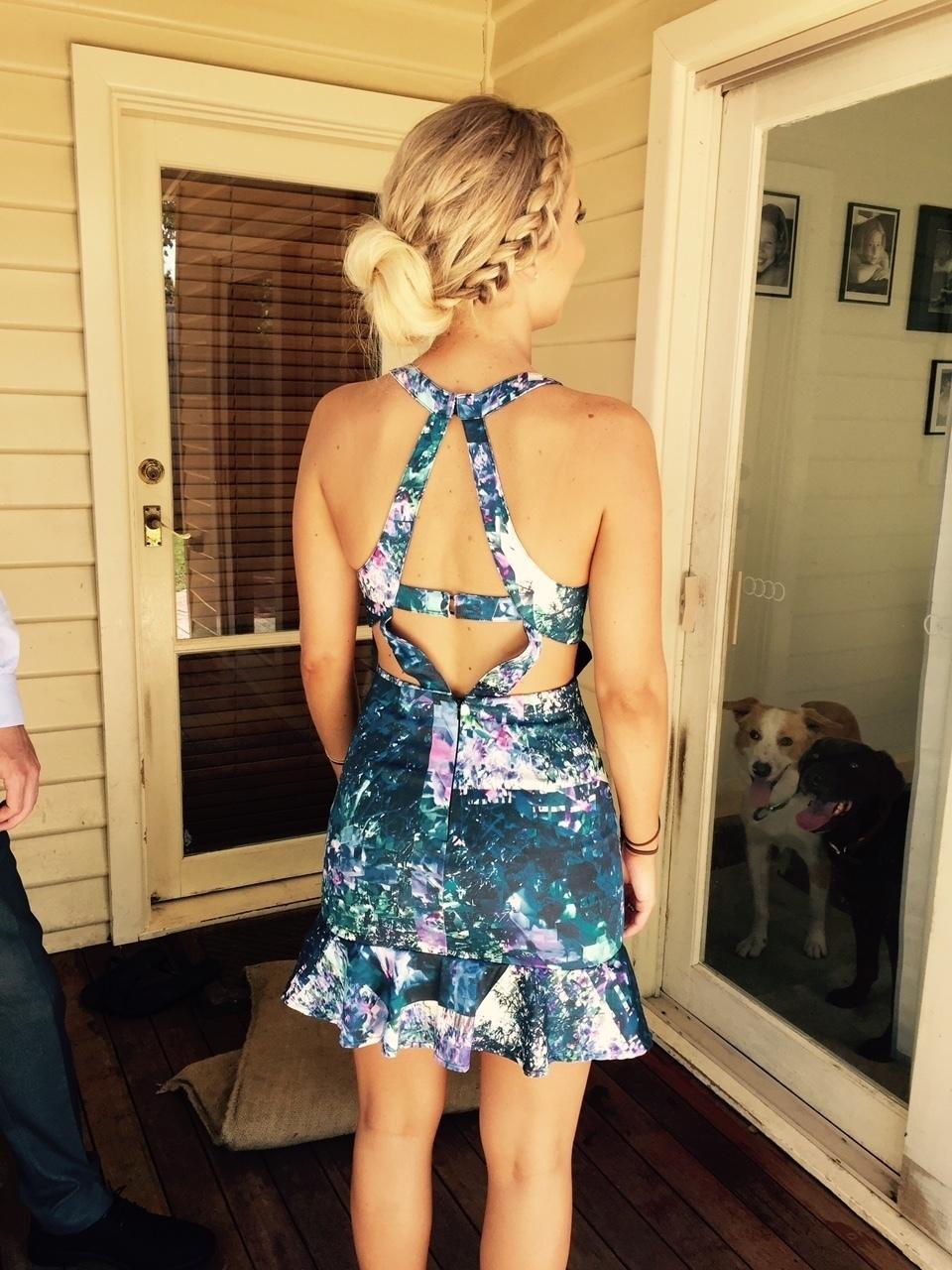 Talulah Lilac Bloom Printed Mini Dress size 6 for rent on The Volte - main image