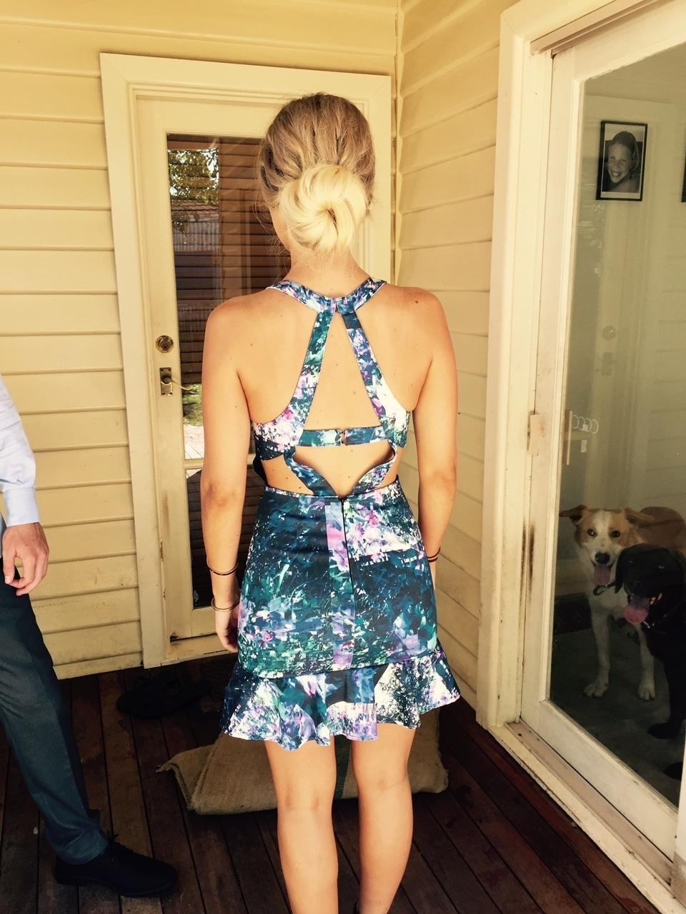 Talulah Lilac Bloom Printed Mini Dress size 6 for rent on The Volte - main image