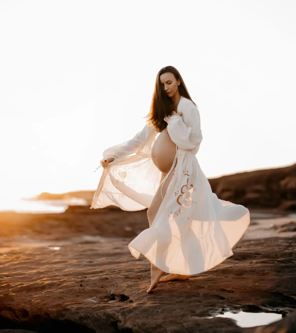 Chasing Unicorns Entering The Dreamland Kimono Dress Cream Size L - Image 2