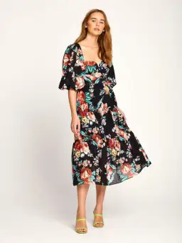 Alice McCall Baby Dee Midi Dress Black Print Size 12 for rent on The Volte - image 2