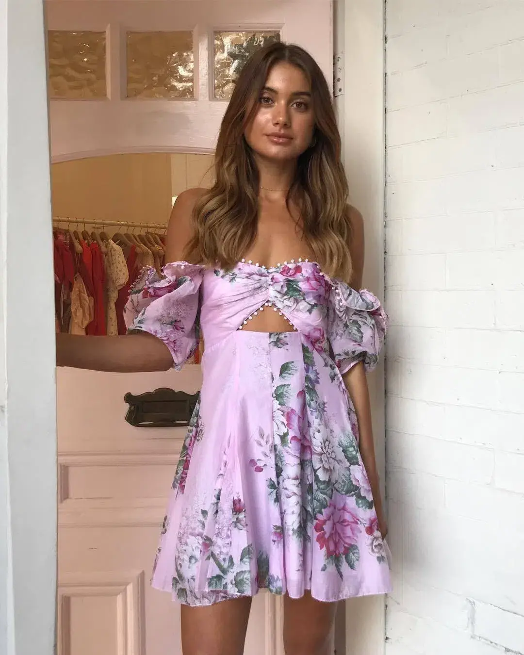 Alice McCall Peony Mini Dress Floral Size 10 for rent on The Volte - main image