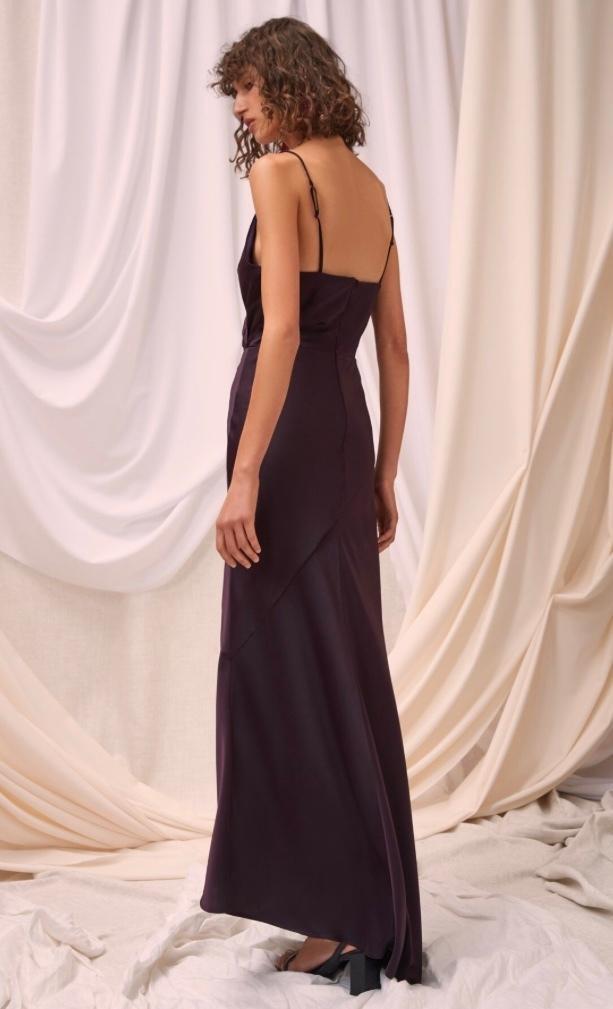C/MEO Collective No Less Gown Aubergine Size 4 for rent on The Volte - main image