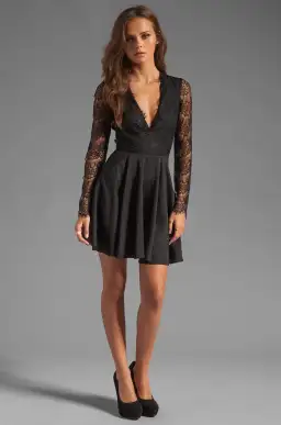 Keepsake Need Your Love Long Sleeve Dress Black Size 6 for rent on The Volte - image 1