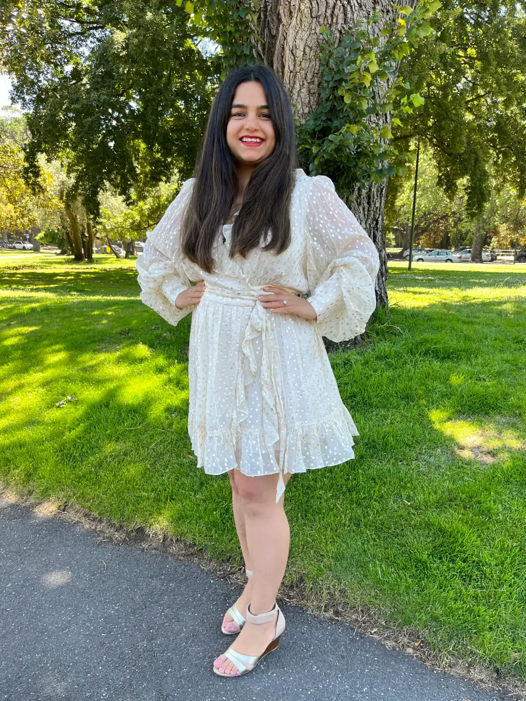 Zimmermann Lurex Wrap Mini Dress Size 4/Au 16 for rent on The Volte - main image