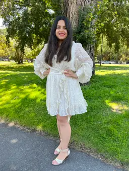 Zimmermann Lurex Wrap Mini Dress Size 4/Au 16 for rent on The Volte - image 5