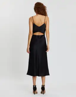 Bec & Bridge Mila Midi Dress Black Size 10