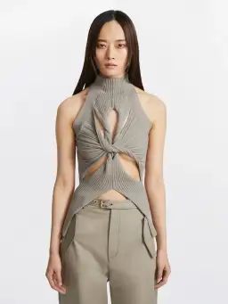 Dion Lee Muscular Twist Tank Stone Grey Size 6 for rent on The Volte - image 1