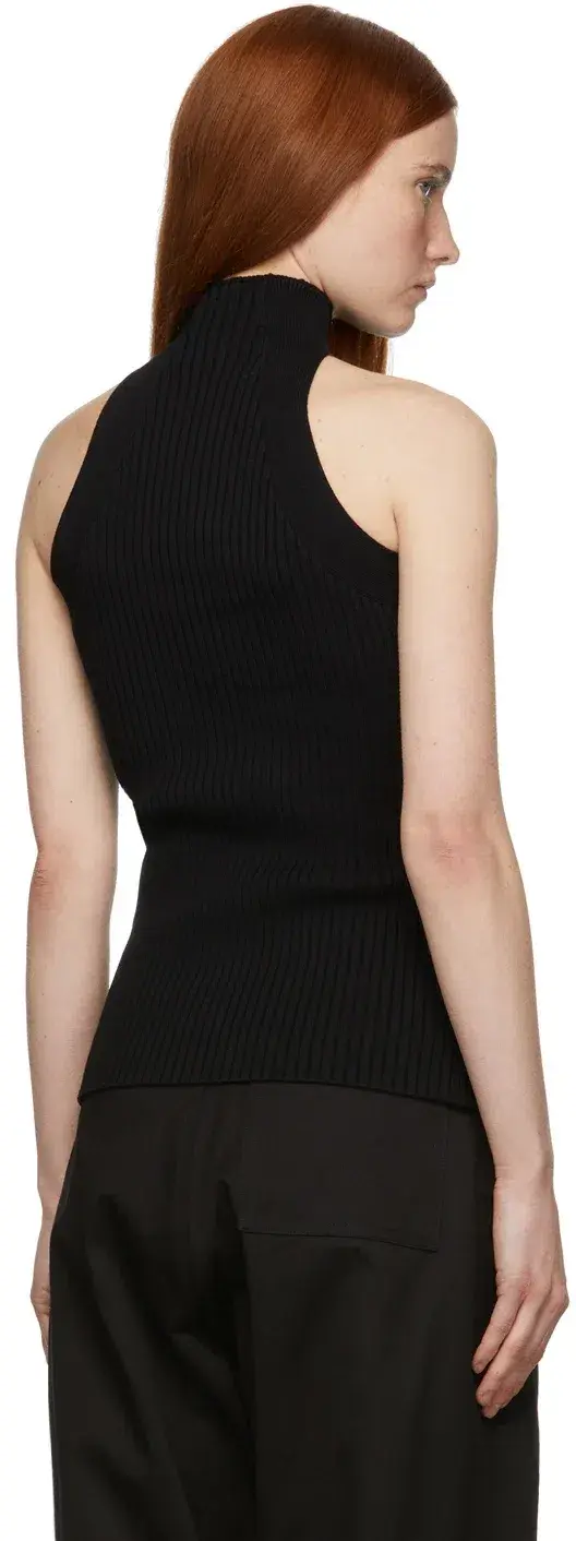 Dion Lee Muscular Twist Tank Black Size 6 for rent on The Volte - main image