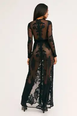 For Love & Lemons Temecula Maxi Dress Black Size M for rent on The Volte - image 3