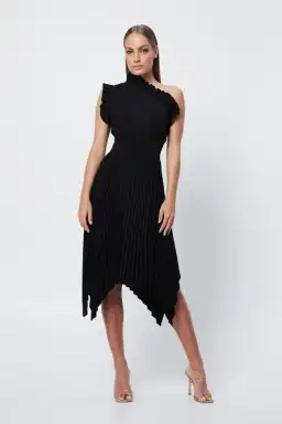 Mossman The Lady Like Midi Dress Black Size 6 for rent on The Volte - image 1