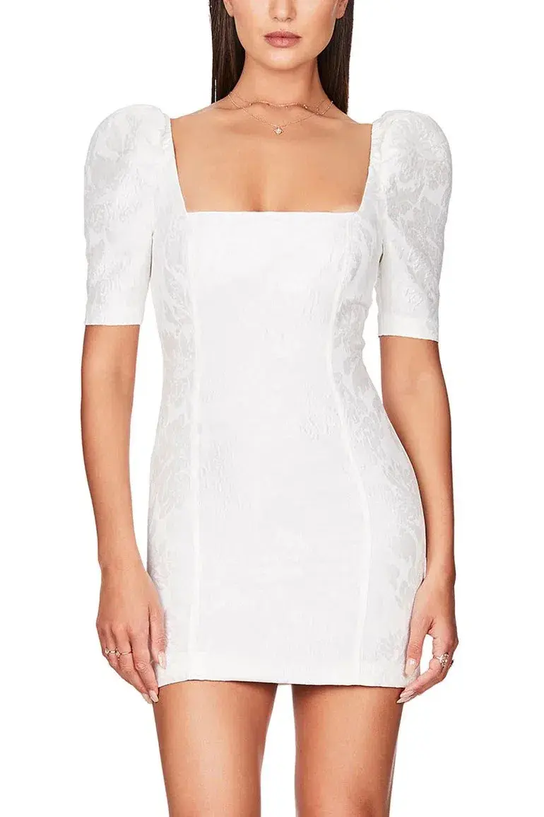 Nookie Solana Sleeve Mini Dress White Size XS for rent on The Volte - main image