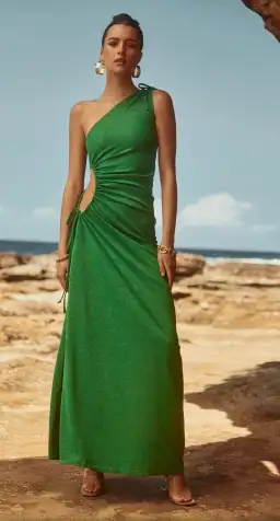 Sonya Moda Nour Maxi Dress in Forest Green Size 6