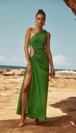 Sonya Moda Nour Maxi Dress in Forest Green Size 6