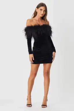 Bianca & Bridgette Fluffy Katie Dress Black Size 8 for rent on The Volte - image 1