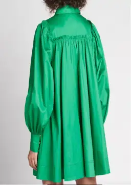 Aje Tidal Tucked Smock Mini Dress Green Size 10 for rent on The Volte - image 3