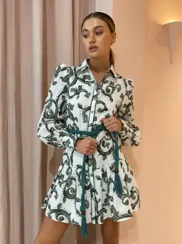 Kate Ford Zelie Short Shirt Dress Print Size 8 for rent on The Volte - image 2