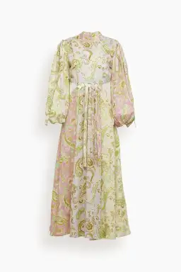 Alemais Marta Cutout Midi Dress Print Size 8