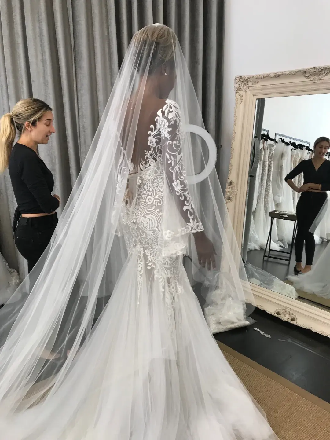 Leah Da Gloria Custom Made Wedding Dress White Size 6 for rent on The Volte - main image