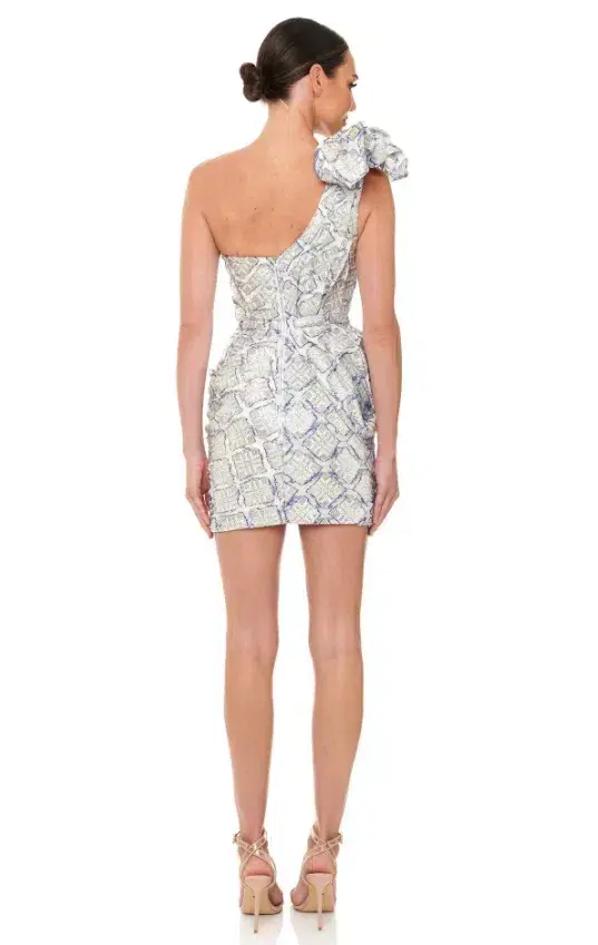 Eliya The Label Elevation Dress Metallic Silver Size 10 for rent on The Volte - main image