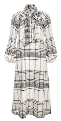 Lilli Jahilo Mary A-line Plaid Dress Woven White Size AU 6
