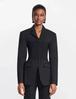 Dion Lee Hook Eye Tube Blazer Black Size 6 for rent on The Volte - image 1