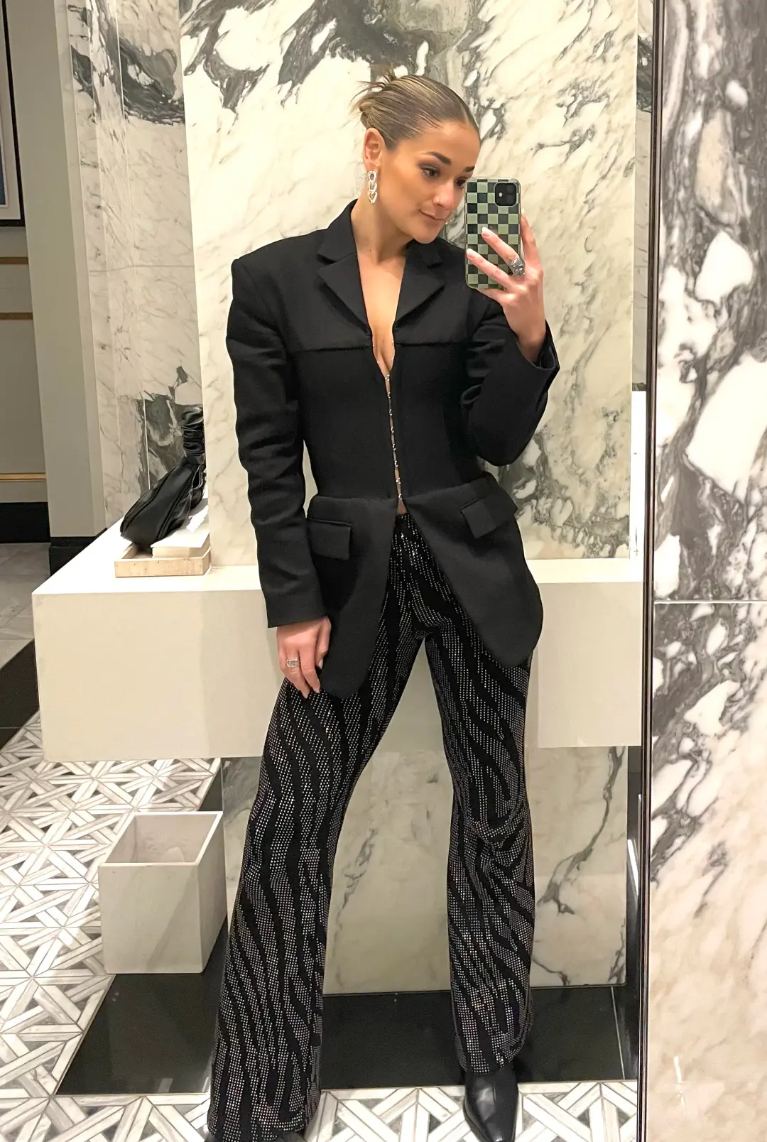 Dion Lee Hook Eye Tube Blazer Black Size 6 for rent on The Volte - main image