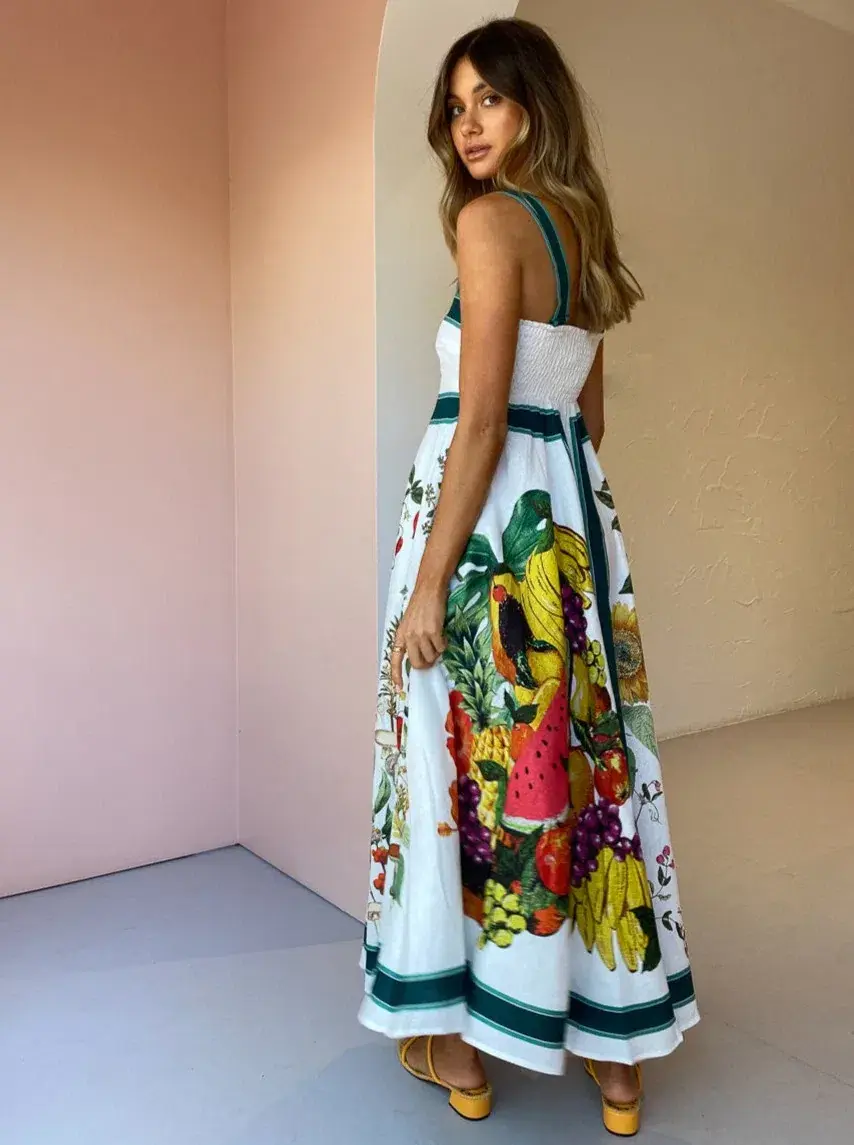 Alemais Frutta Midi Sundress in Multi Size 6 for rent on The Volte - main image