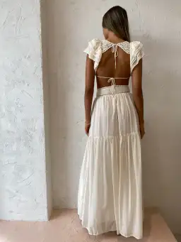 Magali Pascal Lottie Maxi Dress Ivory Size 8 for rent on The Volte - image 5