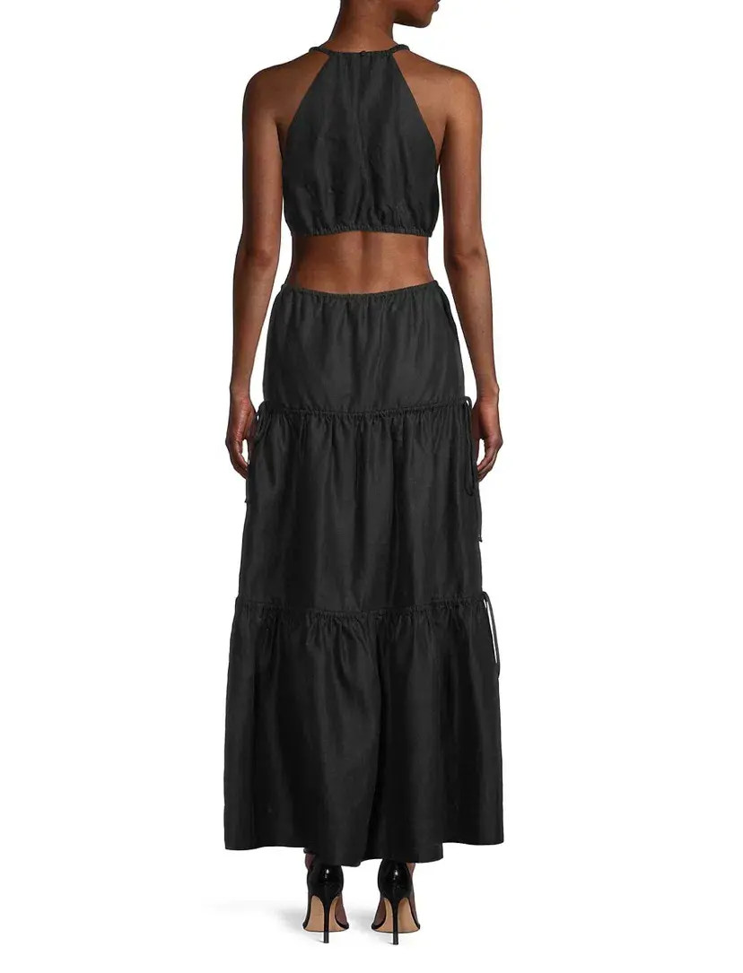 Bec and Bridge Helene Maxi Dress Black Size 8 for rent on The Volte - main image