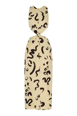 Alemais Brush Stroke Twist Dress Print Size 10