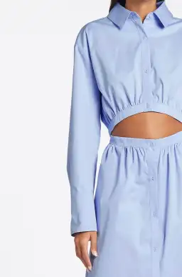 Sir the Label Ilkin Deconstructed Shirt Dress Blue Size 8 for rent on The Volte - image 2