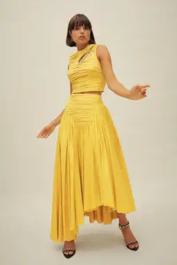 Aje The Jolie Asymmetric Cut Out Set Size 8 Sun Shower Yellow Size 8 for rent on The Volte - image 3