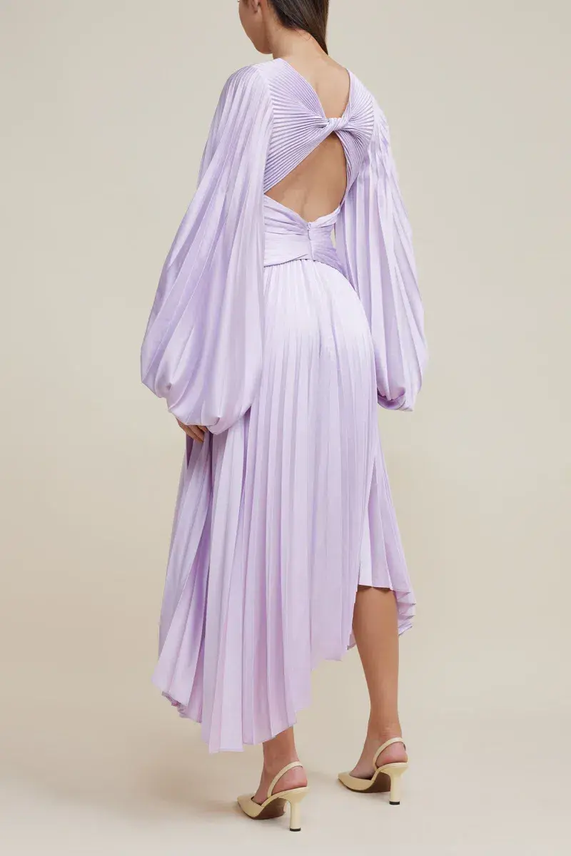 Acler Palms Dress Purple Size 10 - Image 4