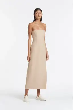 Sir The Label Monte Strapless Dress in Tan Beige Size 1