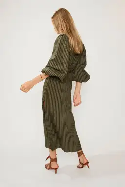 Suboo Queenie Cut Out Dress Olive Green Size 8 for rent on The Volte - image 3