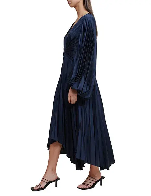 Acler Plams Dress Navy Size 8 for rent on The Volte - main image