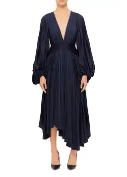 Acler Plams Dress Navy Size 8 for rent on The Volte - image 1