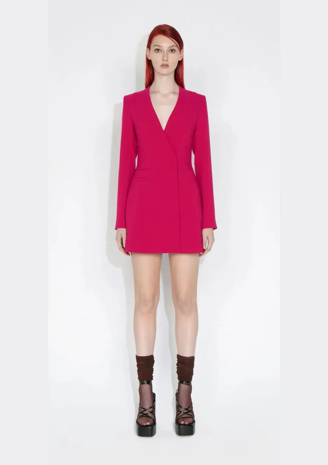 Cue Blazer Mini Dress Hot Pink Size 10 for rent on The Volte - main image