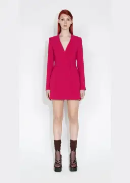 Cue Blazer Mini Dress Hot Pink Size 10 for rent on The Volte - image 1