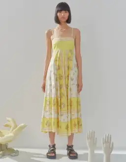 Alemais Catalina Midi Dress Yellow Size 8 for rent on The Volte - image 1