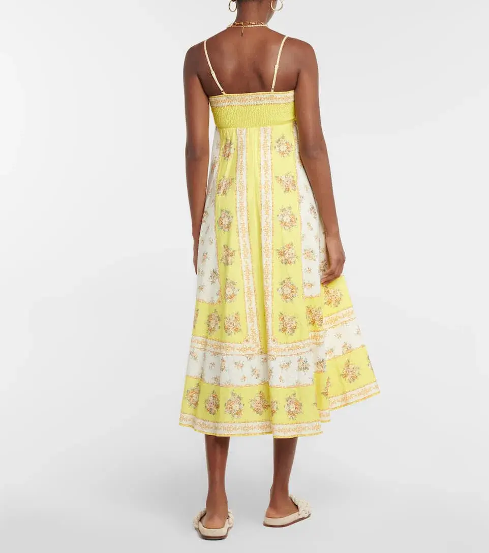Alemais Catalina Midi Dress Yellow Size 8 for rent on The Volte - main image