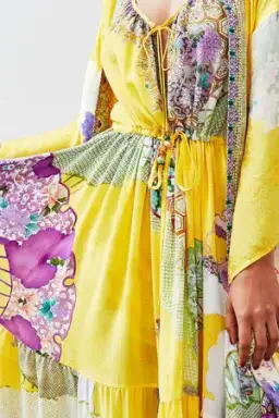 Camilla Golden Years Dress With Front Tie Detail Print Size (M) for rent on The Volte - image 5