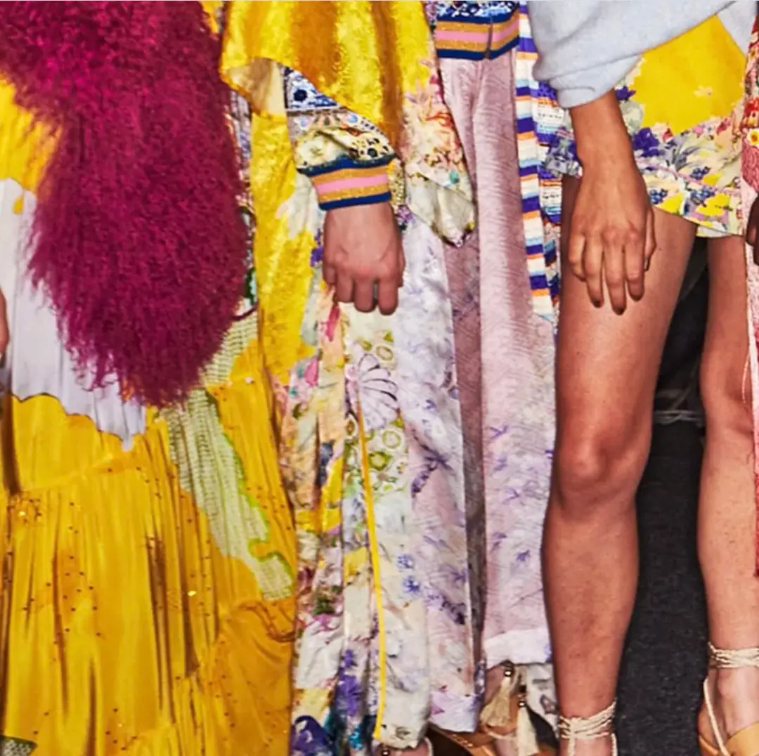 Camilla Golden Years Dress With Front Tie Detail Print Size (M) for rent on The Volte - main image