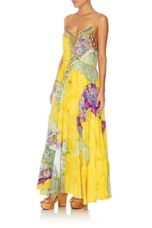 Camilla Golden Years Dress With Front Tie Detail Print Size (M) for rent on The Volte - main image
