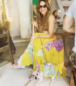 Camilla Golden Years Dress With Front Tie Detail Print Size (M) for rent on The Volte - image 8