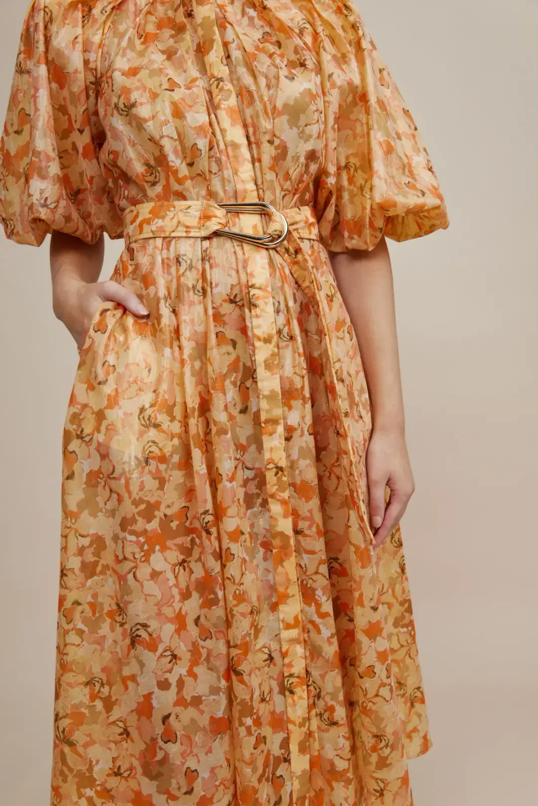 Acler Cranhurst Dress Peach Size 6 for rent on The Volte - main image