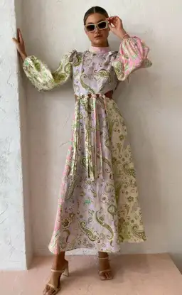 Alemais Marta Cutout Dress Print Size 14 for rent on The Volte - image 4