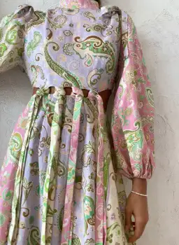 Alemais Marta Cutout Dress Print Size 14 for rent on The Volte - image 1