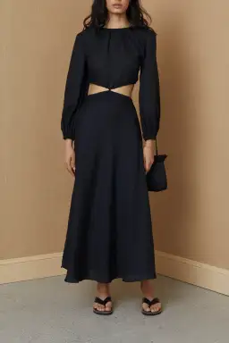 Bec & Bridge Madeleine Midi Dress Black Size 8 for rent on The Volte - image 1